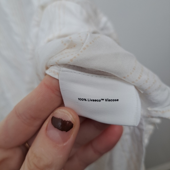 SummerSalt White Yellow Sheer Summer Beach Swimsuit Cover-up Maxi Dress Size XL - Picture 6 of 7